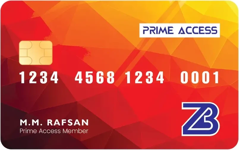 Zurich Bangla Prime Access Membership কার্ড — সামনের দিক
